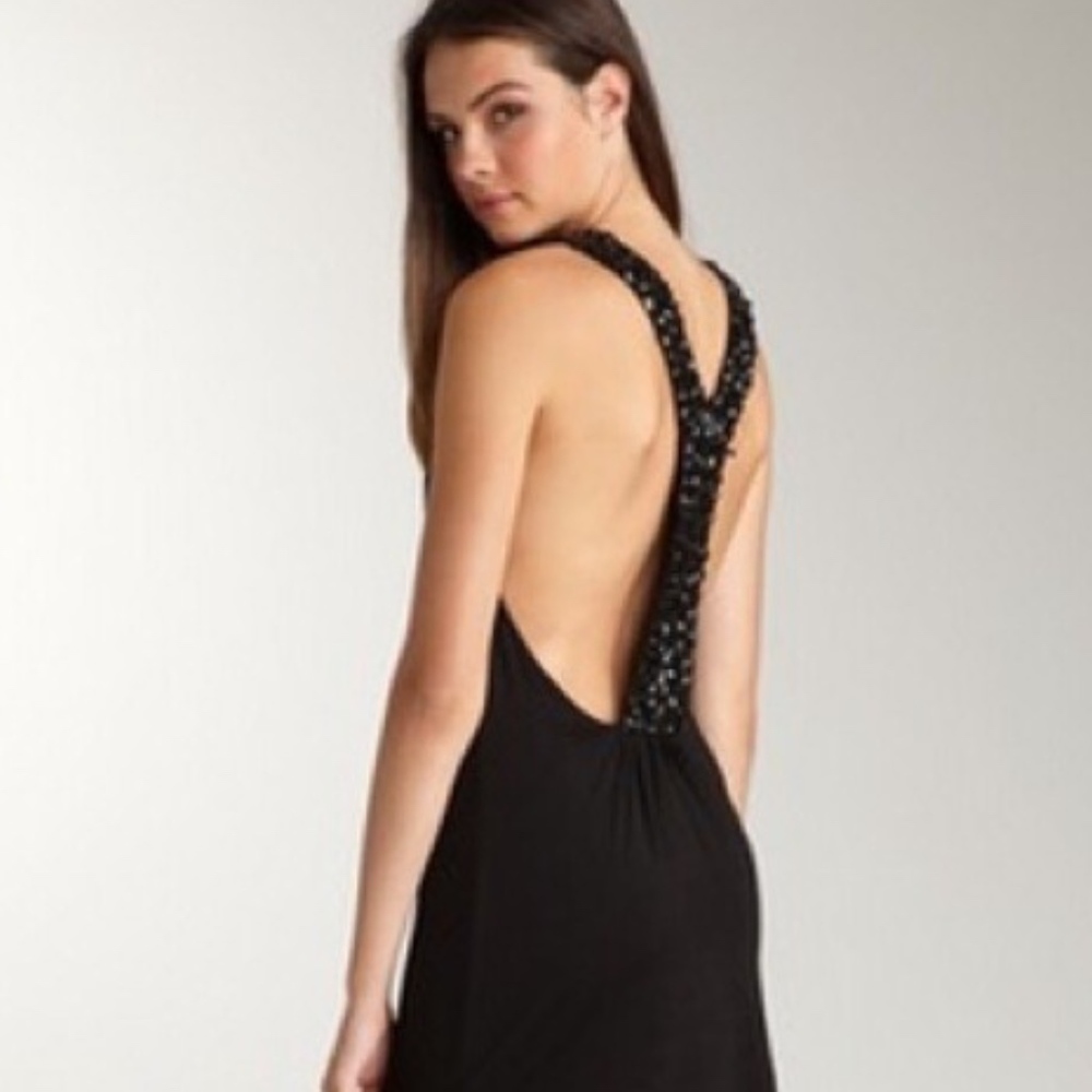 Josh Brody Jeweled Back Maxi Dress